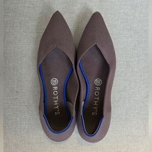 Rothy's Women's The Point Flats Mink Taupe Brown Grey Gray 8.5